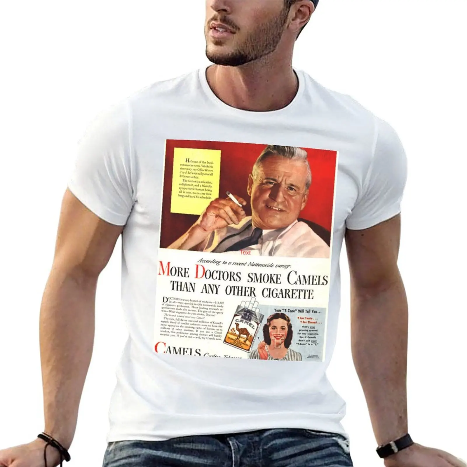 Camel Cigarette Ad Doctors Smoke Camels T-Shirt new gifts and t-shirts tops mens funny t shirts