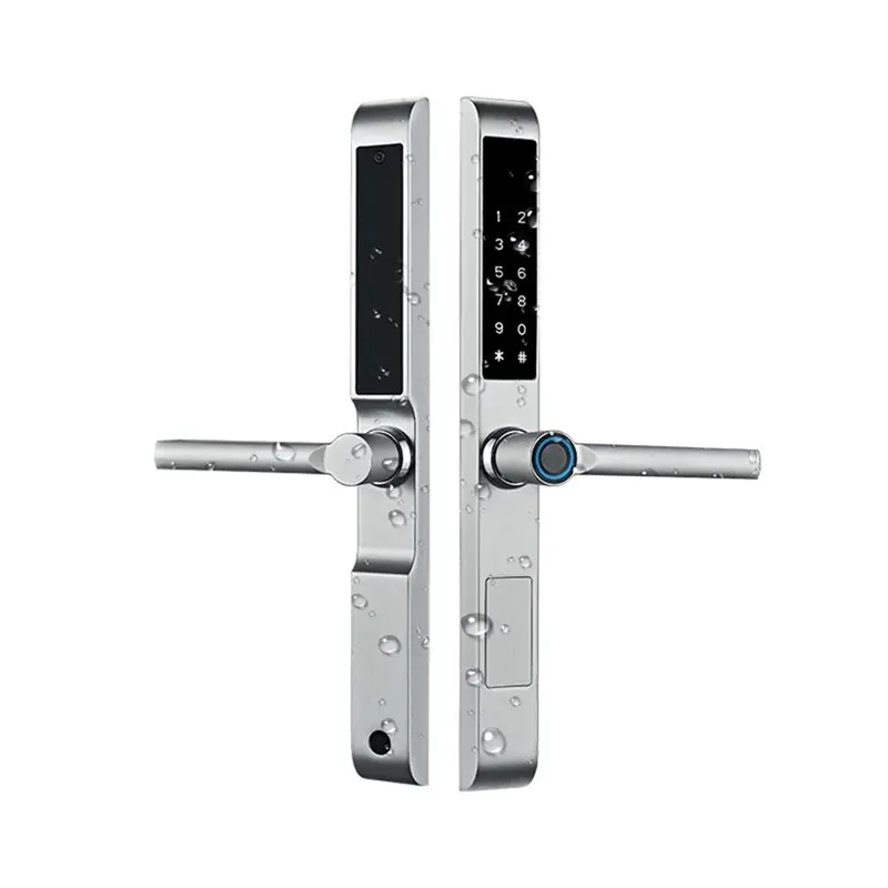 Electronic Door Locks 3585 3.2CM Ttlock Fingerprint Smart Door Lock Double Side Waterproof Aluminum IC Card Password B-A32R