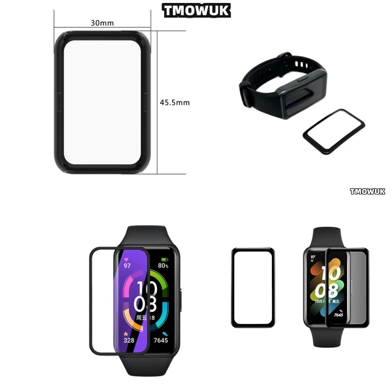 

Soft Flexible Anti-Scratch PMMA Film, 3D Curved Full Cover For Huawei Honor Band 6 7 9 10