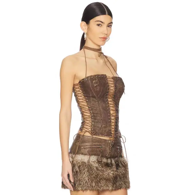 

Jaded London Brown ter Dr Trendy Girl Sle Хлопок 00% H Версия Повседневная летняя женская юбка без свека 2023 г.