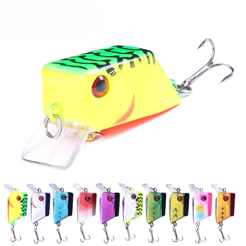 Fishing Lure Bait Mini Block Shape Crankbait Minnow Bionic Fake Bait Freshwater Saltwater Swimbait Bass Perch Carp Pike Tackle