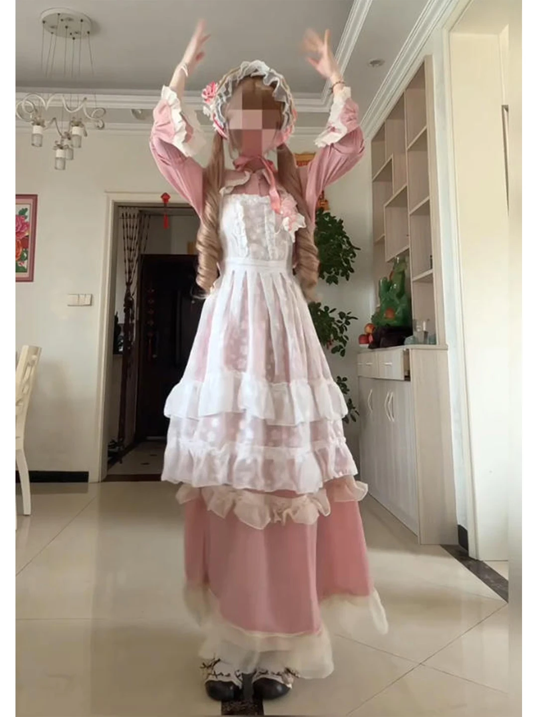 Pink Lolita Skirt Set Doll Collar Daily Style Women's Hanfu Traditional Chinese Clothing Quartet Versatile All Seasons