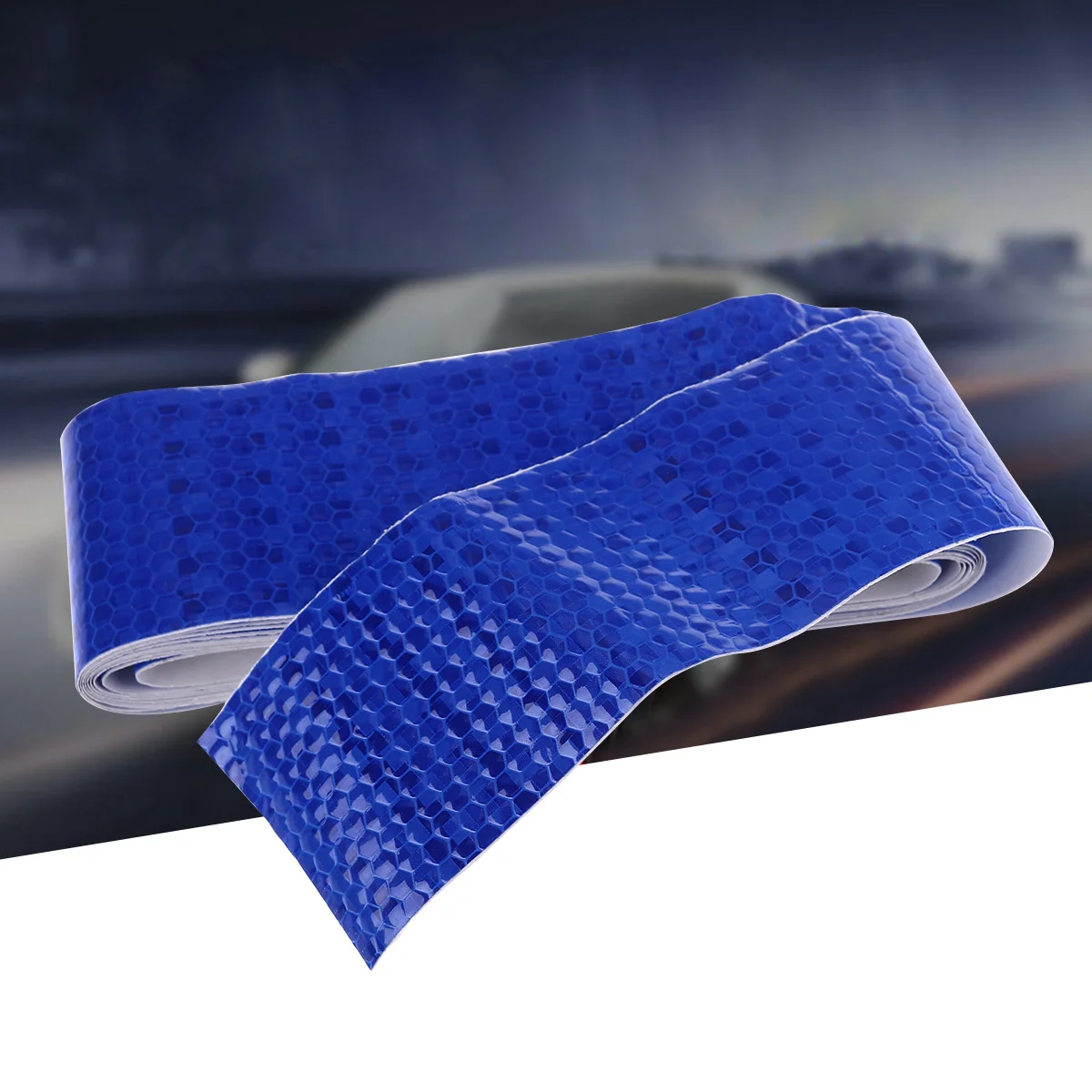 

Светоотражающая предупреждающая лента, синяя клейкая наклейка безопасности для кузова автомобиля, дорожный знак, корабль, сад, домашняя безопасность