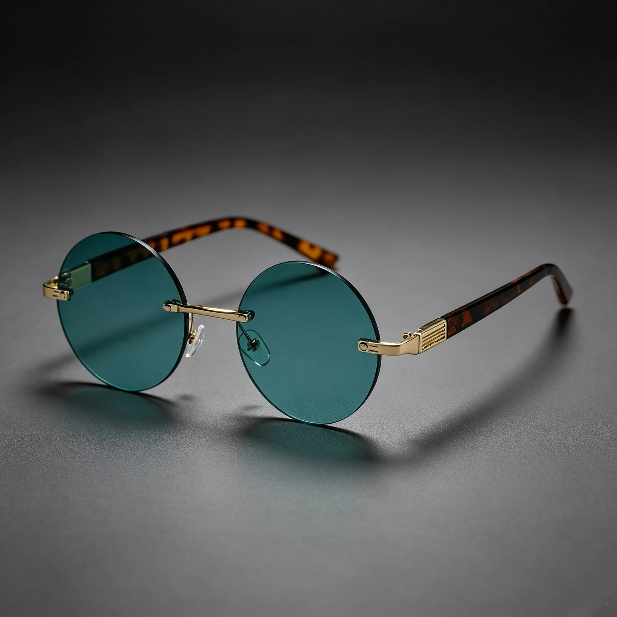 Men'S Fashion Rimless Glasses - แว่นกันแดดไร้กรอบสไตล์คลาสสิก แฟชั่น สำหรับผู้หญิงและผู้ชาย เลนส์ทรงกลม ดีไซน์ย้อนยุค แว่นตาสำหรับขับรถกลางแจ้ง