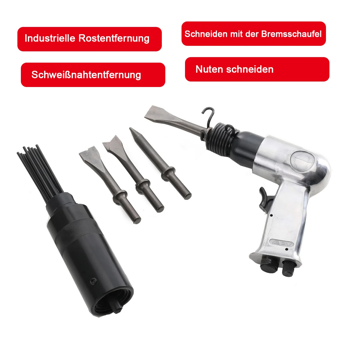 1/4 "150 مللي متر مطرقة صناعية مقبض قوي مستقيم نوع إزميل مطرقة هوائية مجرفة أداة أداة هوائية