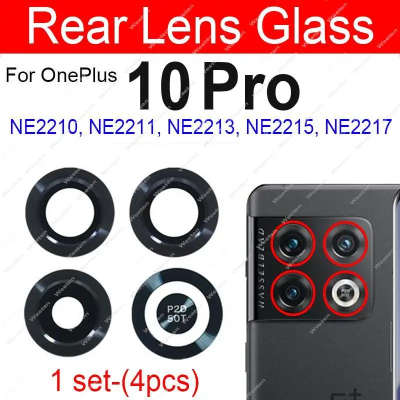 1set Rear Camera Lens Glass For Oneplus 10 Pro 10R 10T Camera Back Lens Glass Small Camera Lens Replacement with Sitcker