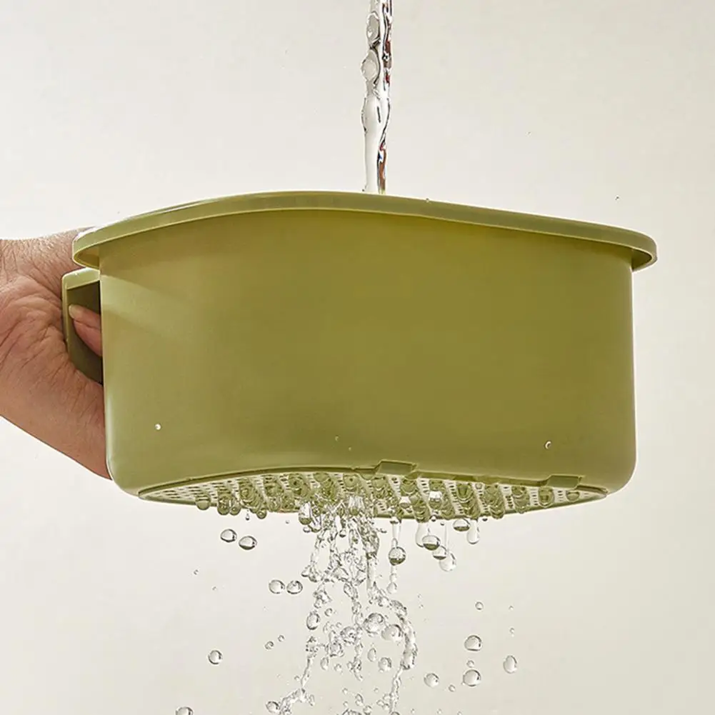 Hands-free Dirty Drain Basket Drain Basket with Separation Filter Quick Filtration Sink Strainer 2-in-1 Fruit Vegetable Storage