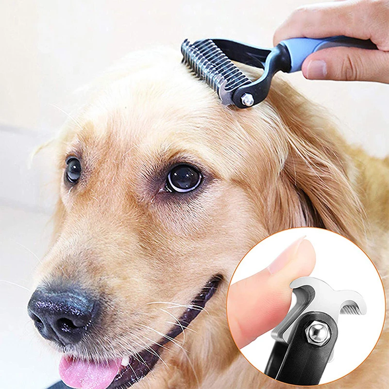 Professional Pet Deshedding Brush Dog Hair Remover Pet Fur Knot Cutter Puppy Cat Comb Brushes Dogs Grooming Shedding Supplies