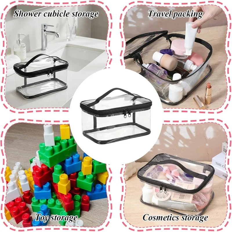Spielzeug-Aufbewahrungstasche, transparentes Netzgewebe mit Reißverschluss, großes Fassungsvermögen, Organizer für Puzzles und Bausteine, Aufbewahrung für Kosmetik, Spielzeug und Toilettenartikel, für Reisen – Detail 5