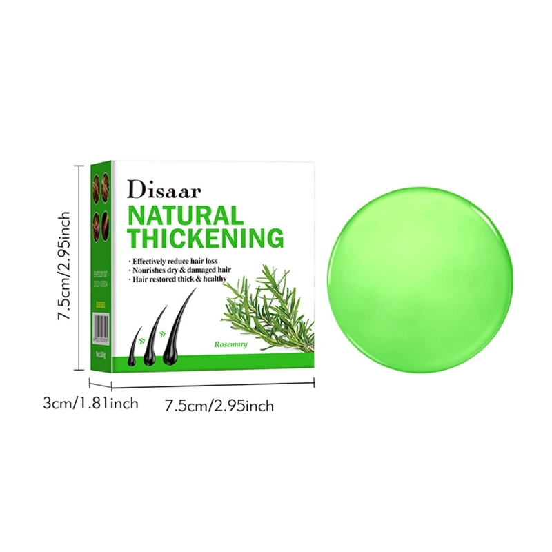 Rosemary Hair Regrowth Shampoo Bar Deep Cleansing Hair & Scalp Anti Hair Loss Shampoo Soap for Treated Dry Damaged Hair