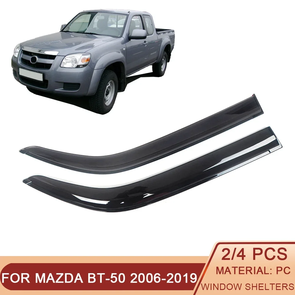 

For Mazda BT-50 2006-2019 Car Side Window Visor Sun Rain Guard Shade Shield Shelter Protector Cover Frame Sticker Accessories