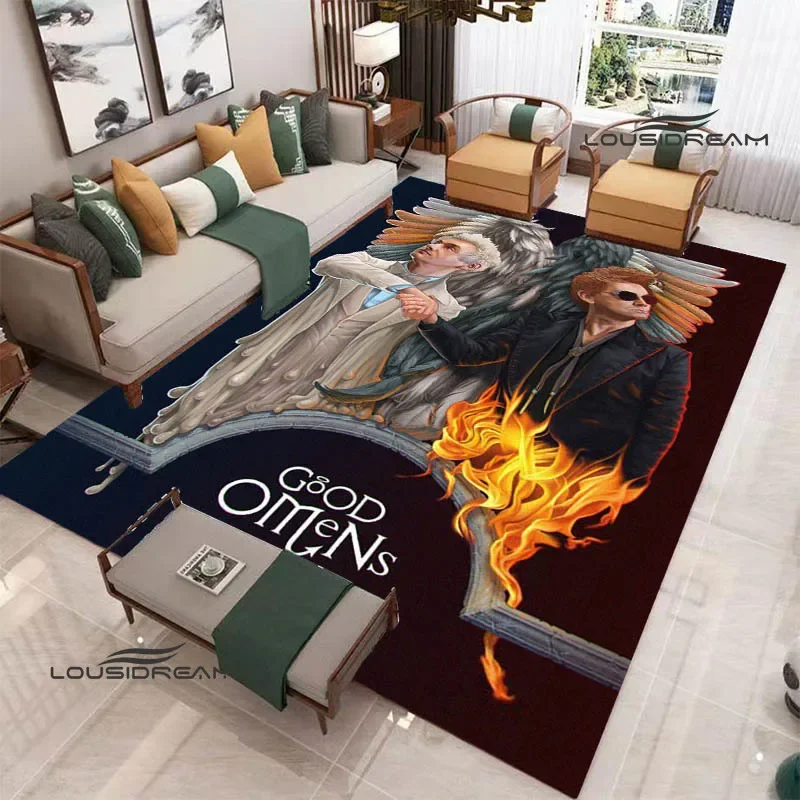 Good Omens Movie Printed Carpet Non-slip carpet bedroom decoration living room decoration washroom floor mat birthday gift