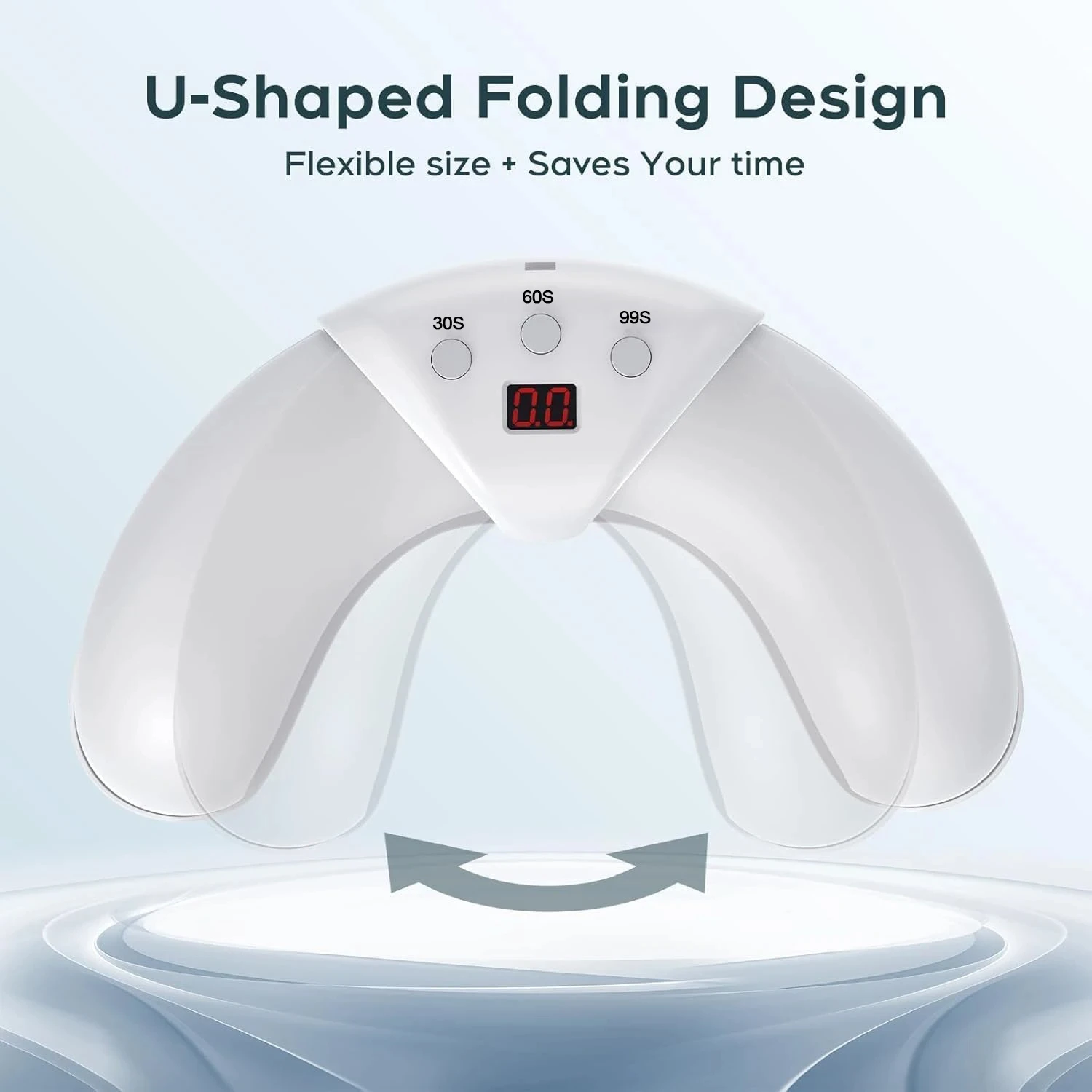 Professional Foldable UV LED Nail Lamp – 3 Timers, Quick Dryer for Gel Polish, Ideal for Home & Salon Curing