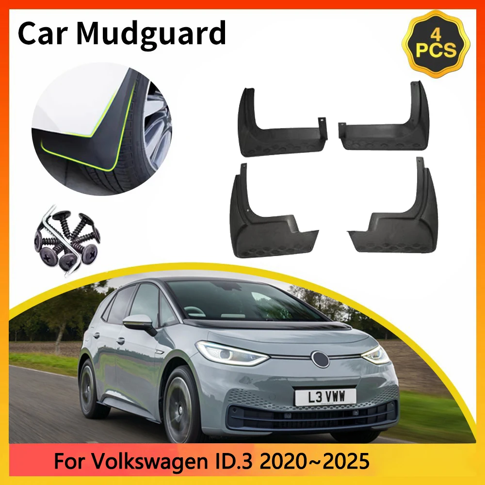 

For Volkswagen ID.3 2020~2025 2021 E11 E12 Car Mudguards Mudflap Mudguard Splash Guards Mud Flaps Fender accessories Auto Parts