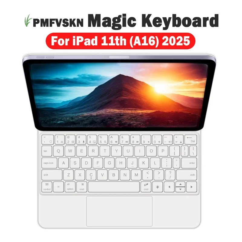 Magic Keyboard For iPad 11th Generation A16 2025 Tablet 11 inch A3354 A3355 A3356 Smart Magnetic Book Cover Backlight Keyboard