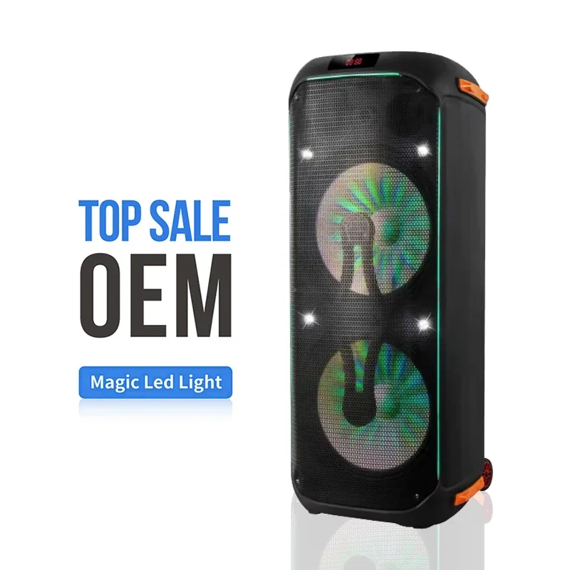 

CH-1529 Portable Charging Led Rgb Light With Bt Speakers Dual 15 Inch Sound System Big Party Speaker For Sale Loudspeaker