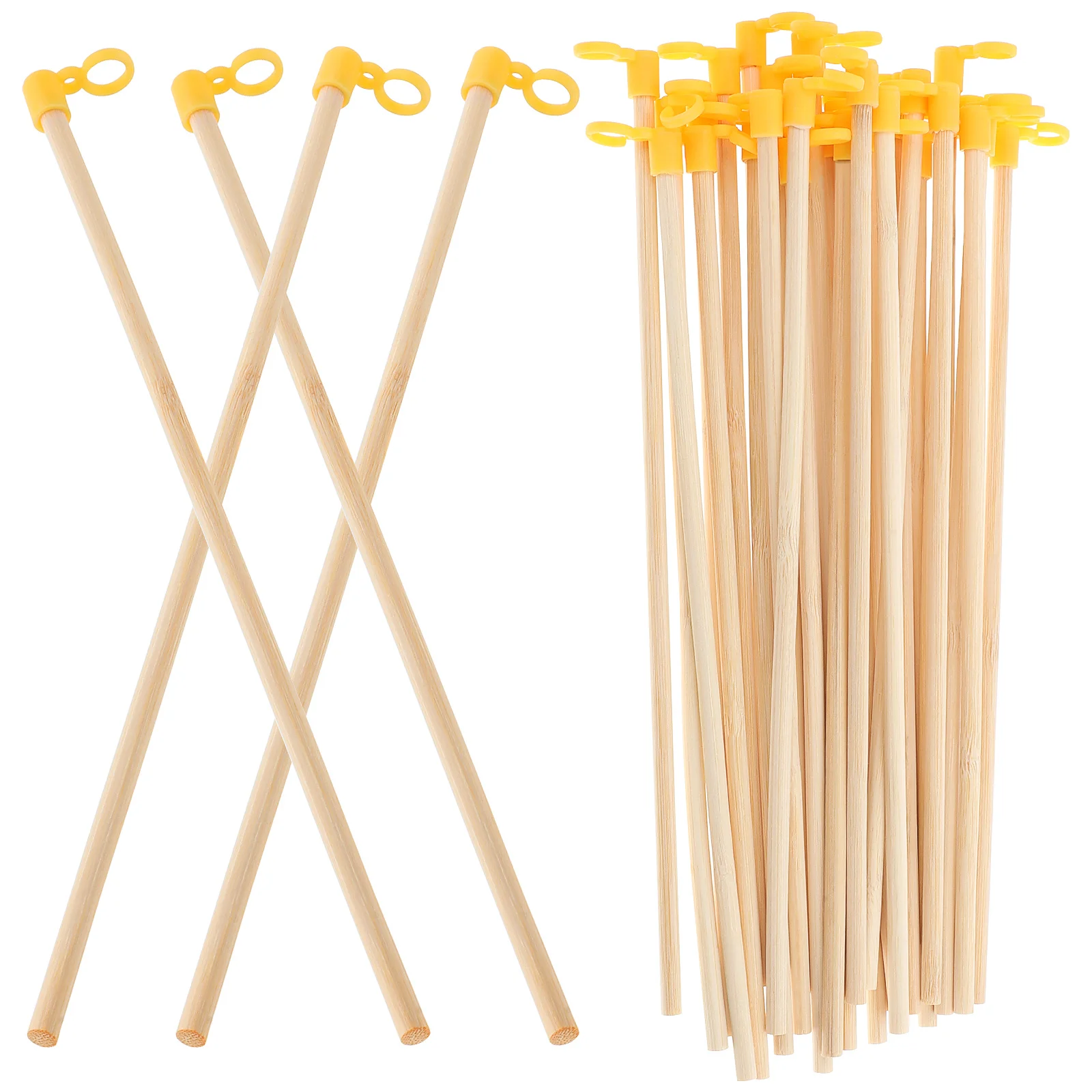 

35pcs Wooden Lantern Sticks For Diy Paper Lanterns Making Festival Decor Supplies Stable Wood Handles Craft Projects Bulk
