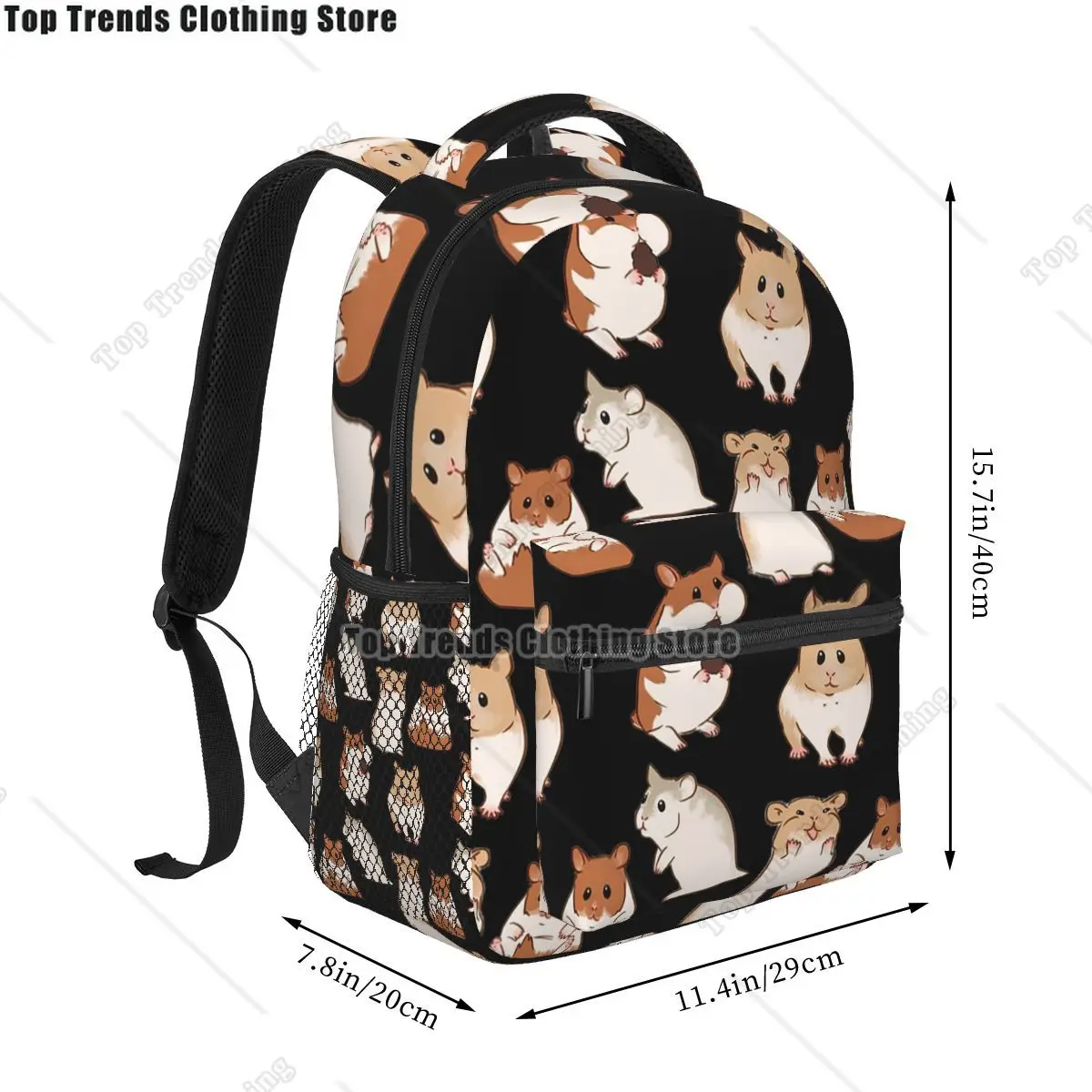 لطيف الهامستر نمط حقائب الظهر بنين بنات الكتب الطلاب الحقائب المدرسية الكرتون حقيبة سفر حقيبة كتف سعة كبيرة