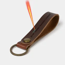 Customized Leather Personalized Keychains Housekeeper Key Ring Holder Wallet Personalized Engraved  Key Chain