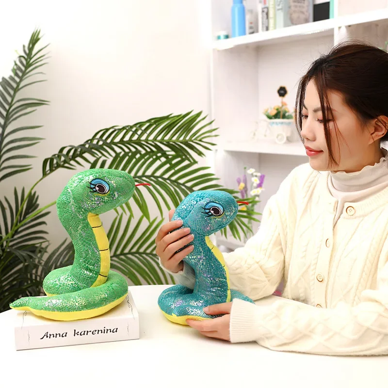 دمية قطيفة مطرزة للأولاد والبنات ، ألعاب ثعبان ناعمة للغاية ، وسادة رمي متعددة الألوان ، ديكور منزلي مضحك ، هدايا عيد ميلاد محاكاة ، جديدة #6