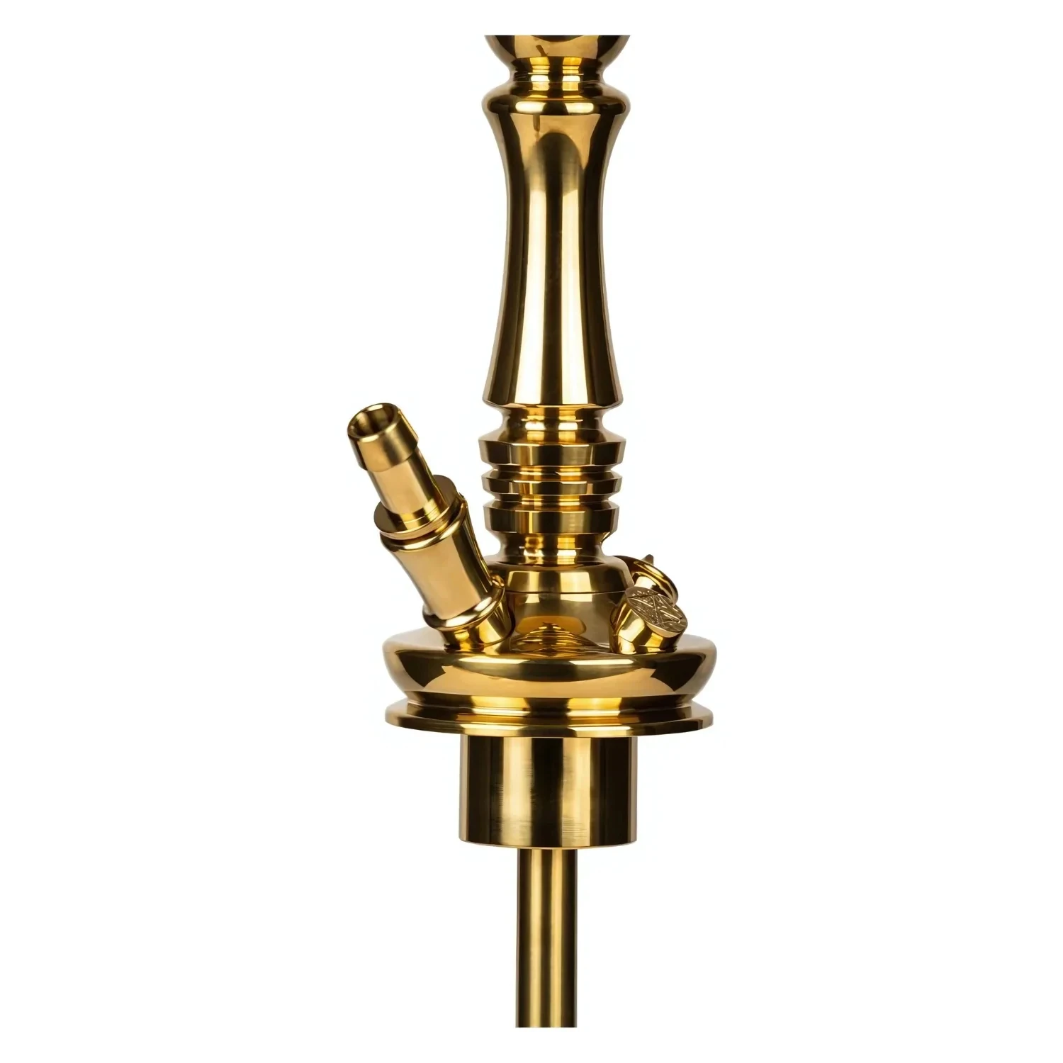 Moze L 304 Stainless Steel Single Tube with Glass Bottle Hookah Stem with Handle Hookah Shisha Set