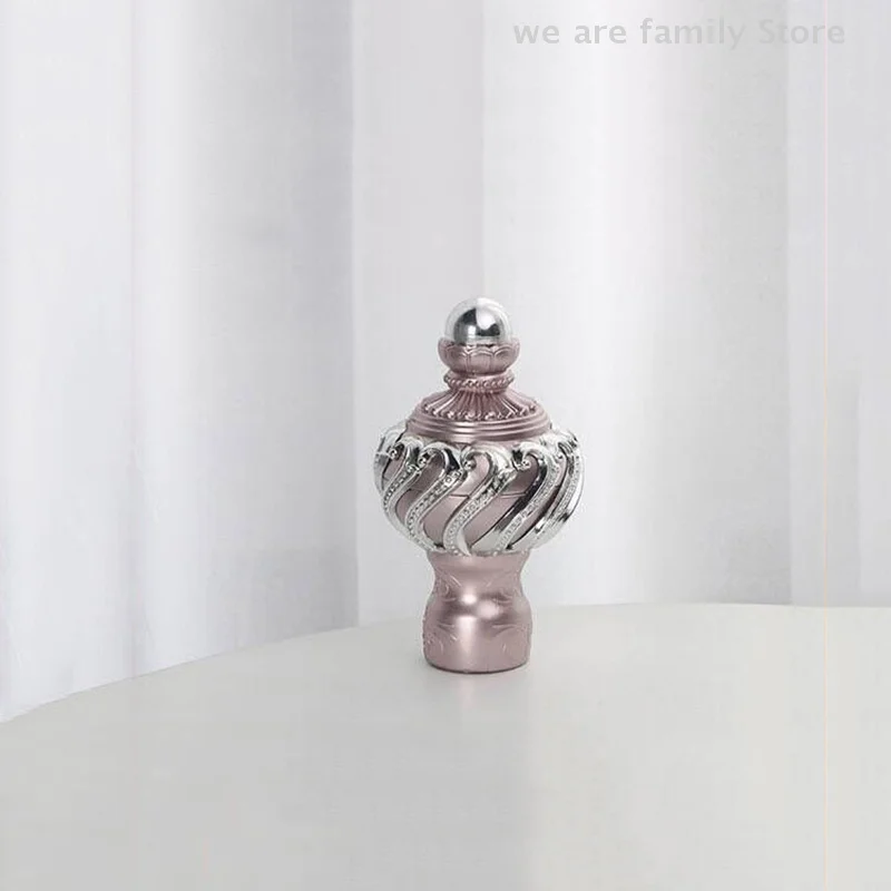 2pcs European Roman Rod Decorative Heads Sealing Plug Curtain Rod Accessories Spiral Curtain Rod Protective Case