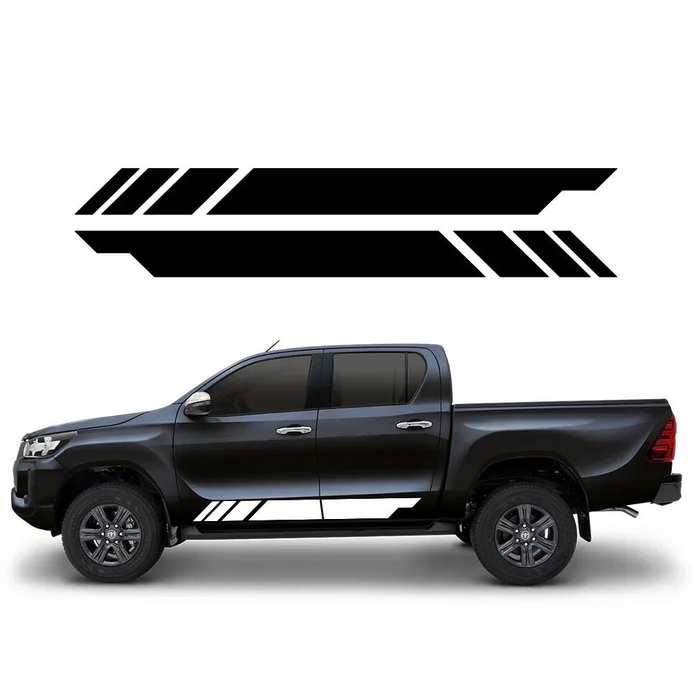 2Pcs Pickup Car Side Door Stickers For Toyota Hilux SR5 SR GR 2005 2019 AN10 AN20 AN30 Car Styling Vinyl Decals Auto Accessories