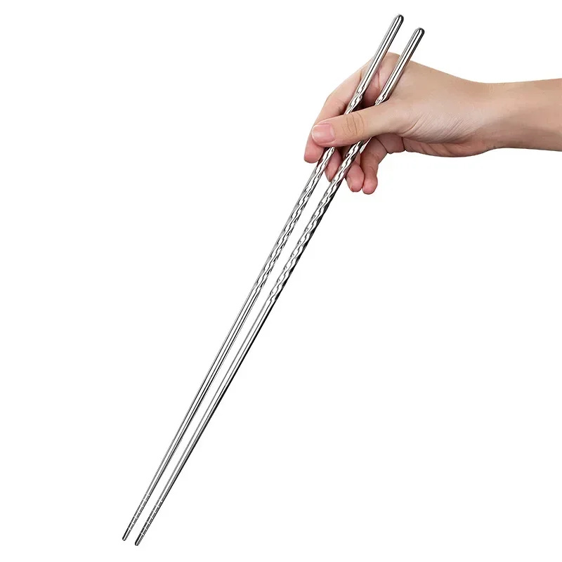 

Stainless Steel Lengthened Chopsticks,Anti-Scalding Chopsticks,Fit for Hot Pot, Noodle,Frying Chinese Chopstick Kitchen Tool