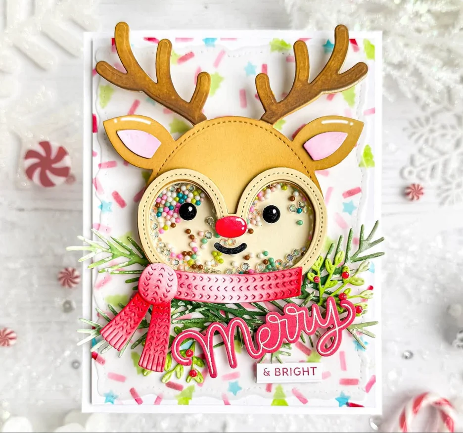 Christmas 2026 Holiday Collection Reindeer Mugs Windows Stocking Metal Cutting Dies Clear Stamps Stencil for DIY Making Card