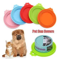 Reusable Pet Can Box Cover Keep Fresh Tin Cover Cans Cap Dogs Food Seal Mould Proof Pet Can Covers Silicone Can Lid Food Storage