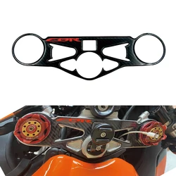 Motorcycle Carbon Fiber Decals Triple Tree Top Clamp Upper Front End Protector Stickers For Honda CBR 1000RR CBR1000RR 2008-2012