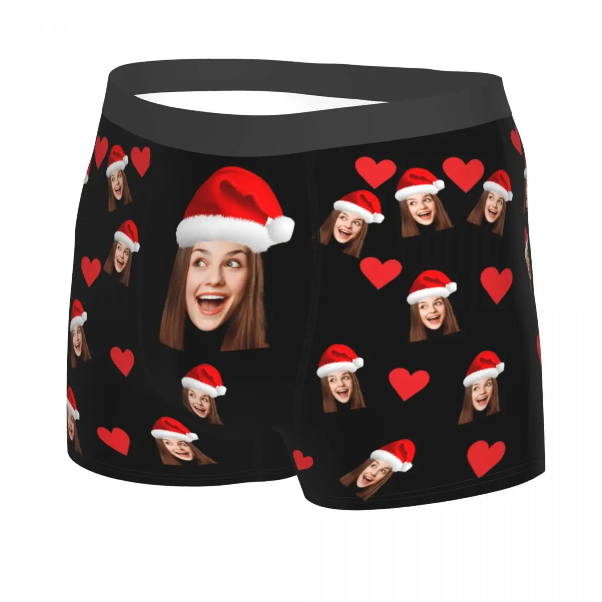 Christmas Gift Boxer Custom Personalized Face Photo Men Long Underwear Boxer Briefs Shorts Panties Humor Underpants for Male