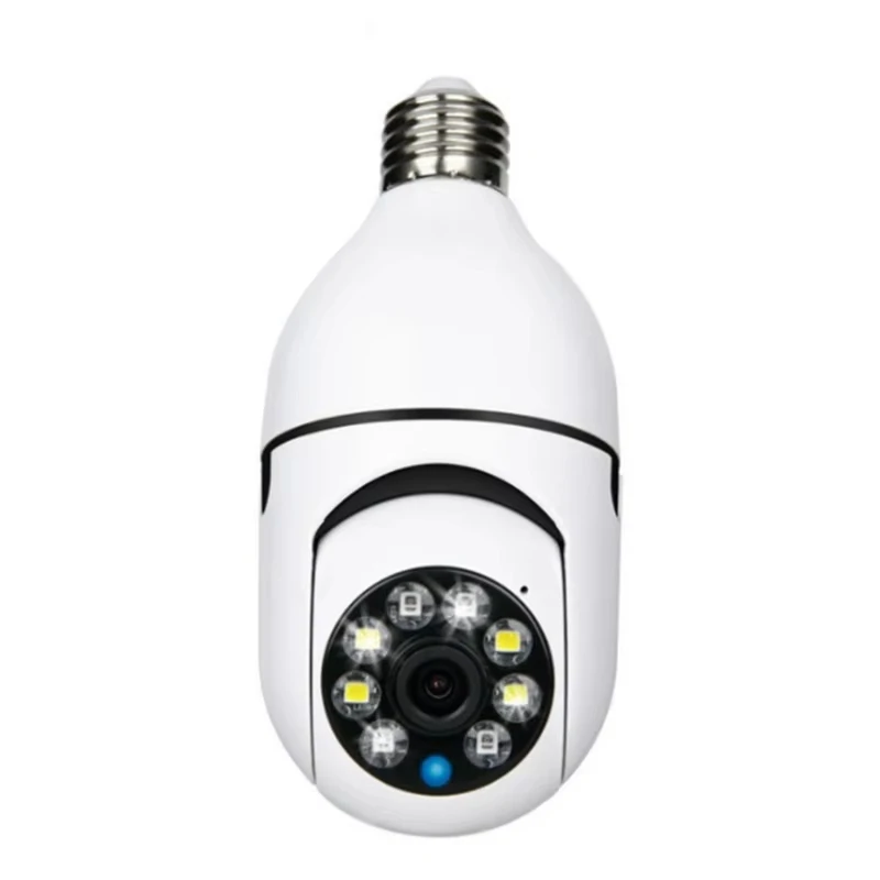 2.4G Band 2MP E27 Bulb Camera 4X Digital Zoom AI Human Motion Detect Full Color Night Vision Surveillance Camera APP Yiiot