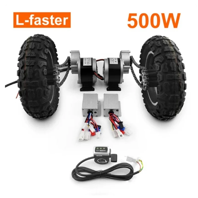 10-Inch Dual Drive Gas Wheel Reverse Electric Conversion Kit Easily Carries 200kg Trolley Flatbed