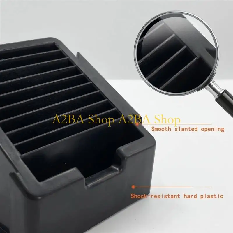 A2BA Front Opening Stencil Storage Case in ABS with Angled Divider Layout for Desktop Sorting of Thin Repair Boards Use