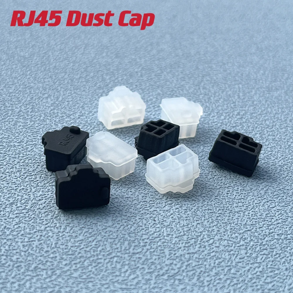 10PCS Ethernet Hub Port RJ45 Anti Dust Cover Cap Protector Plug RJ45 Dust Plug For Laptop/ Computer/ Router RJ45 Connector