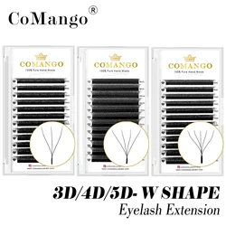 CoMango Fast Shipping 3/4/5/6/8d Premade Volume Fans Brazilian W Style Silk Lashes Quality Ultra Thin Soft False Mink Makeup