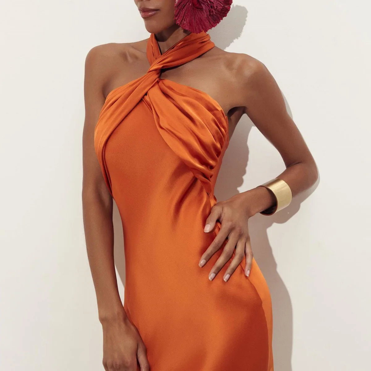 KWTX Dames Elegante Halter Hals Zijden Lange Jurk Uitgesneden Designer Luxe 2026 Zomer Casual Avondfeest Maxi Jurk Verjaardag