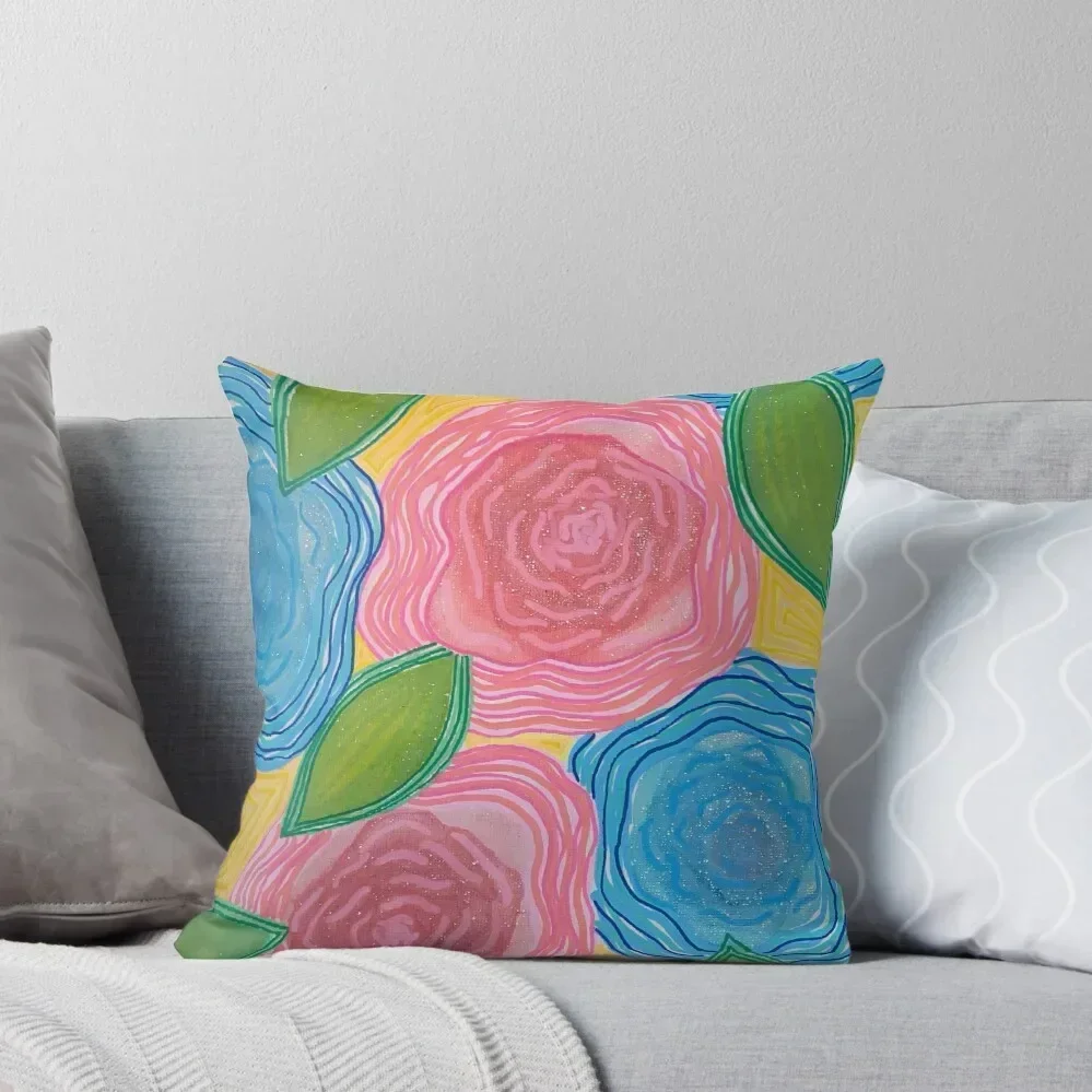 

Plotted Roses Throw Pillow luxury decor Christmas Pillowcase Decorative Cushion Cover Cusions Cover pillow