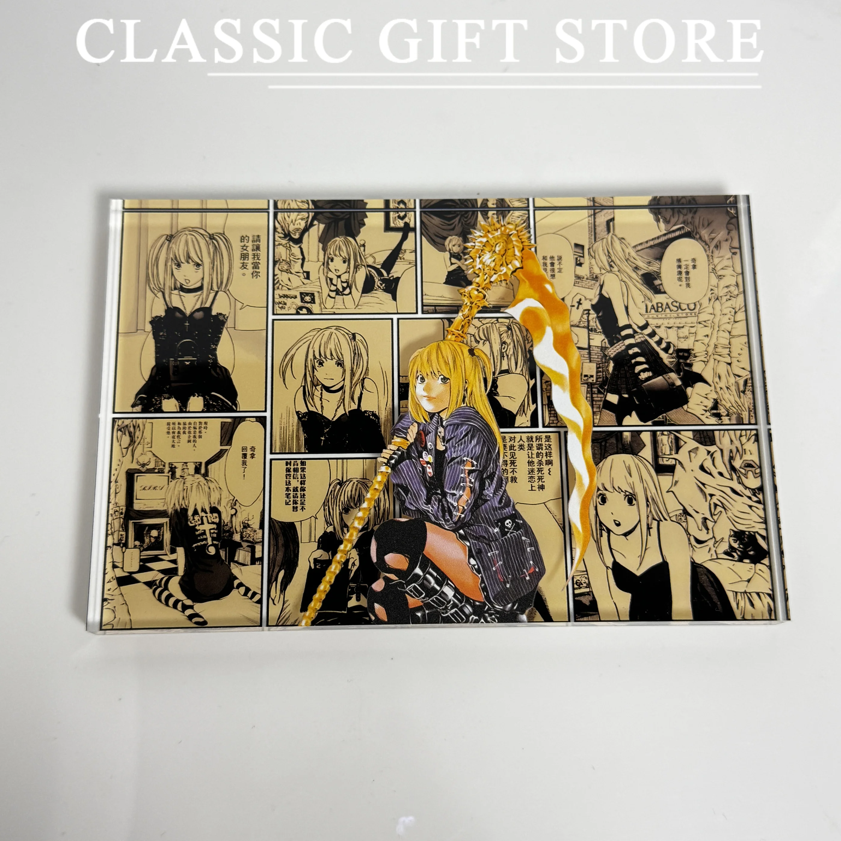 DEATH NOTE Anime Figuren MisaMisa Comic Acryl Baksteen Verjaardag Decor Model Speelgoed Artistiek Schilderen Desktop Ornament Fans Gift