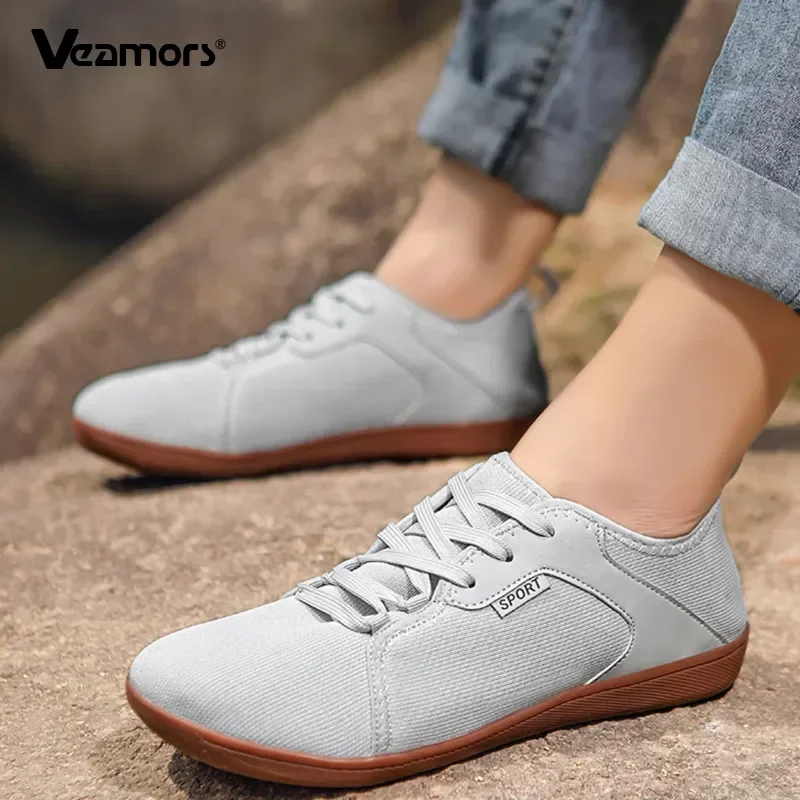 รองเท้าเท้าเปล่ากว้างสำหรับผู้ชายรองเท้าวิ่งแบบครอสเทรนนิ่งสำหรับผู้ชายรองเท้ามินิมอลกล่องนิ้วเท้ากว้างเป็นศูนย์