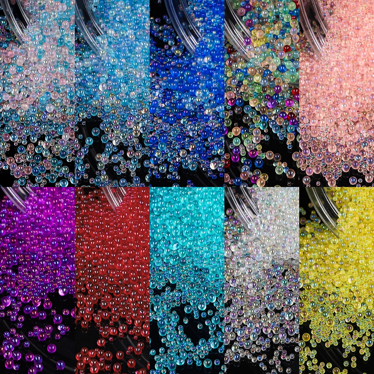 Mini Bubble Ball Beads, 10-20g for DIY Crafting