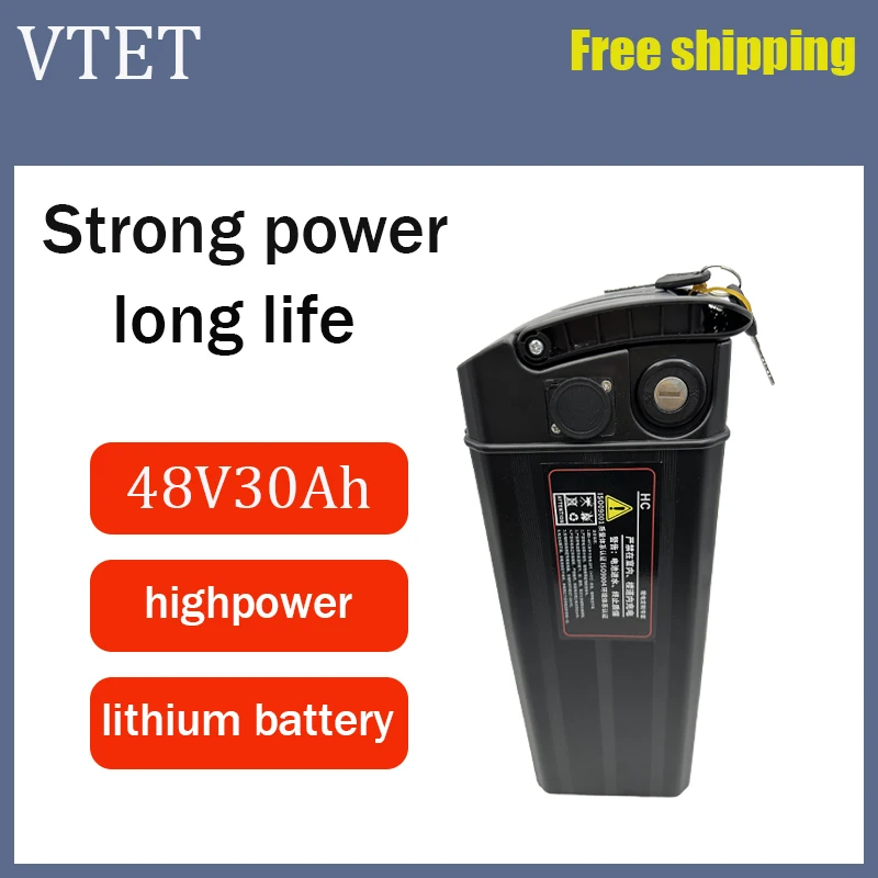 

2025 New VTET Folding Electric Bicycle Battery 48V 30Ah Replacement Battery Durable High Quality Battery Portable