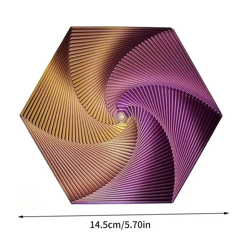 Hexagone Fractal Fidget Imprimé en 3D pour Enfant, Jouet Sensoriel Anti-Stress, Portable, Ornement de Bureau, Jouets Visuels