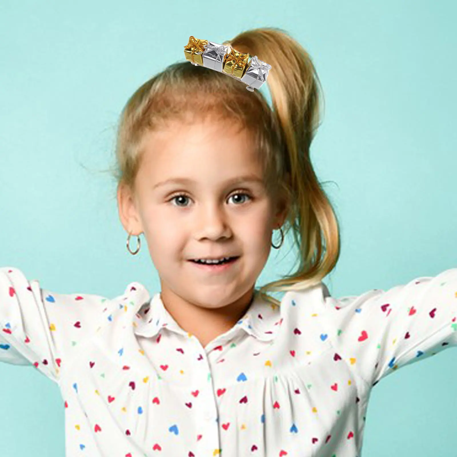 

Набор из 3 рождественских заколок для волос: милые праздничные заколки-бантики в виде ёлки для нарядов на вечеринку