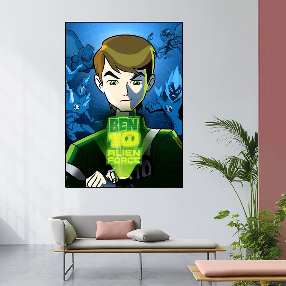 Cartoon B-Ben 10 Cool Poster Home Room Decor Livingroom Bedroom Aesthetic Art Wall Painting Stickers