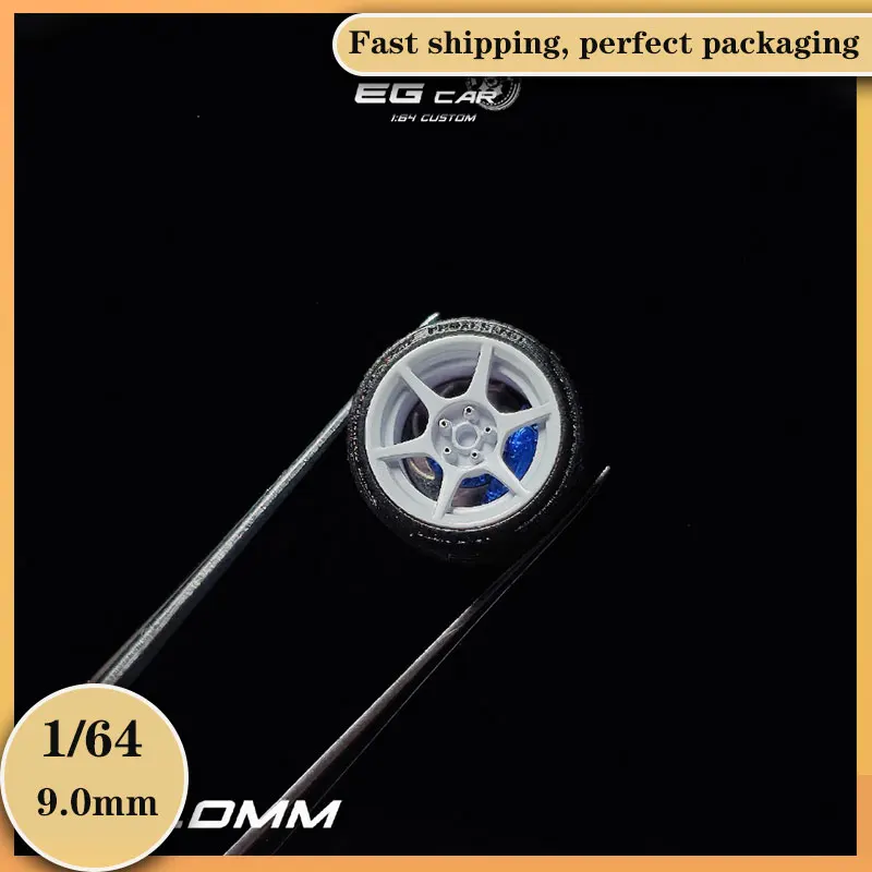 

1/64 EG Wheels Buddyclub P1/RAYS TE37 Saga 9,0 мм Модель автомобиля Модифицированная ступица колеса (с тормозами) Подходит для статических моделей автомобилей 1:61