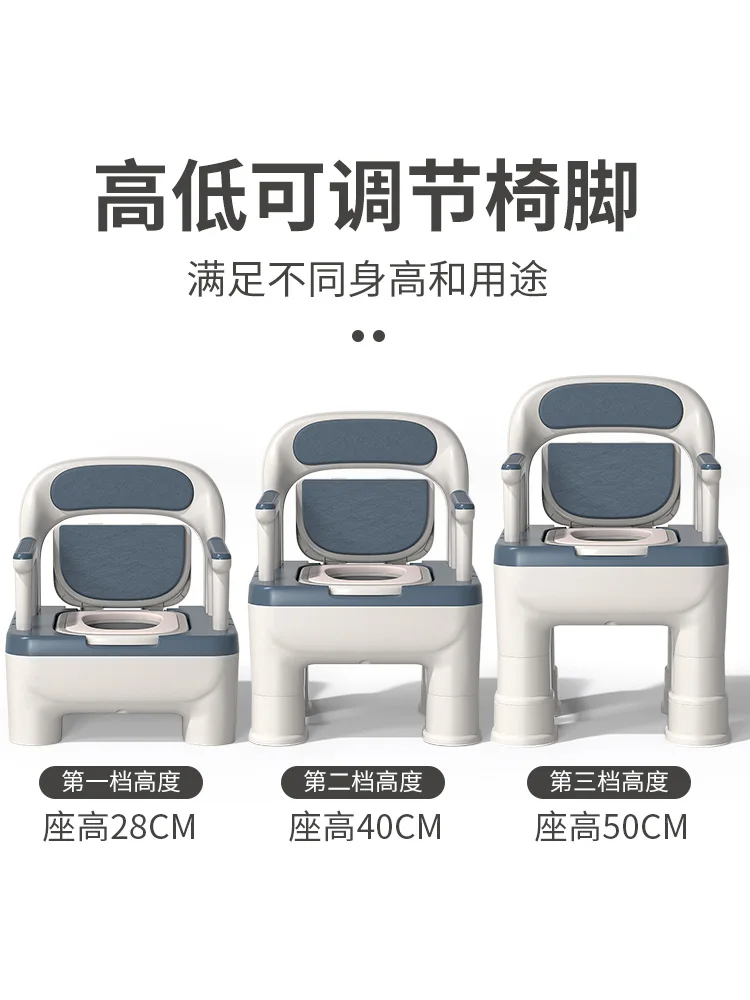 Портативное туалетное кресло для пожилых людей, съемный комод для внутреннего и домашнего использования