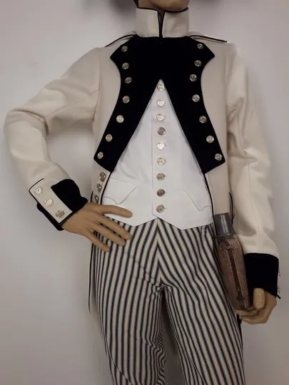 Cosplaydiy 18th century men's royal military uniform jacket tailcoat colonial medieval men regency tailcoat Shirt pants full set