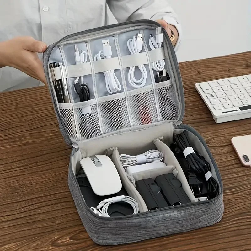 Cable Bag Portable Digital Storage Pouch Waterproof Electronic Accessories Storage Bag Travel Organizer Travel Cable Organizer